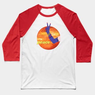 ZOMBIE PEACE ARM - MAROON Baseball T-Shirt